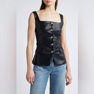 Pixie market Agatha Faux Leather Vest Pixie Market